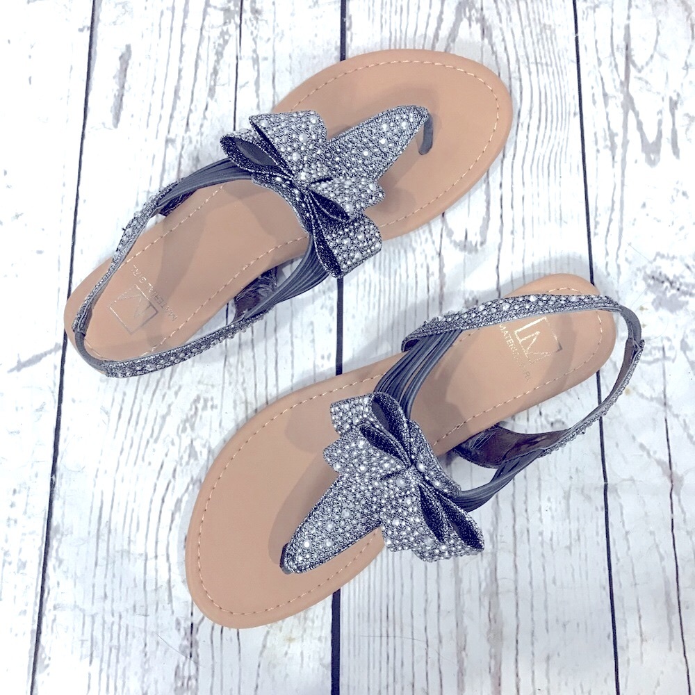 Material Girl Bling Bow Sandals